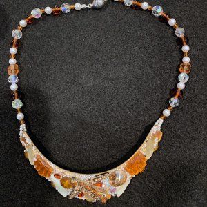 Delicously Amber Airplane Neckace.